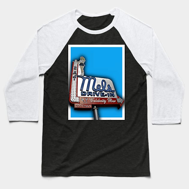 mels drive in Baseball T-Shirt by andalaimaging